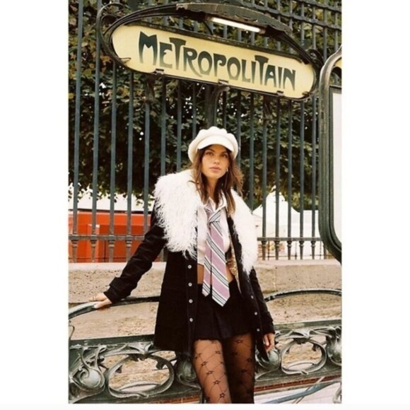 Free People Lady Lane Faux Fur Collar Corduroy Jacket - Picture 12 of 16